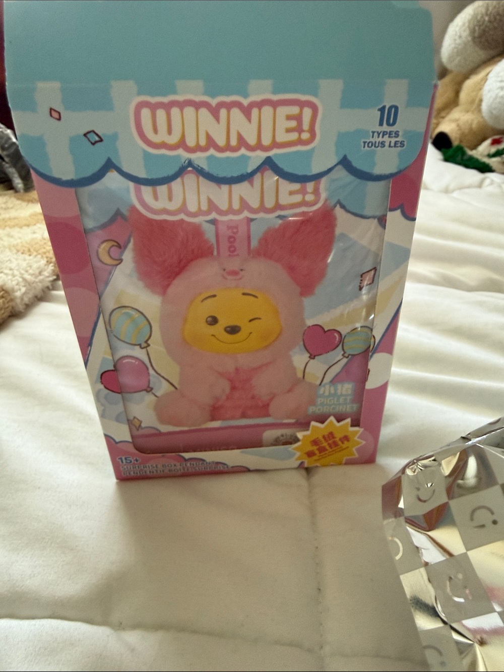 Winnie the Pooh Plush in Pink Piglet miniso